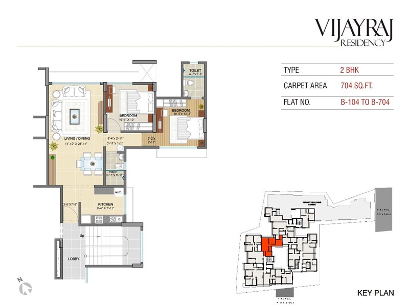 VijayRaj Residency  2BHK Type 1