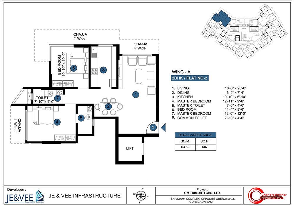 25033 Oth 2BHK 1 - Om Trimurti, Malad East