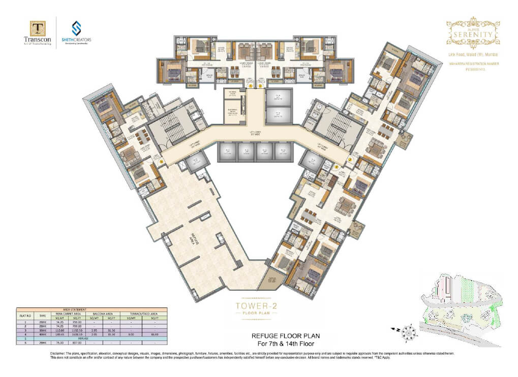Auris Serenity 2 Malad(W) Refuge Floorplan