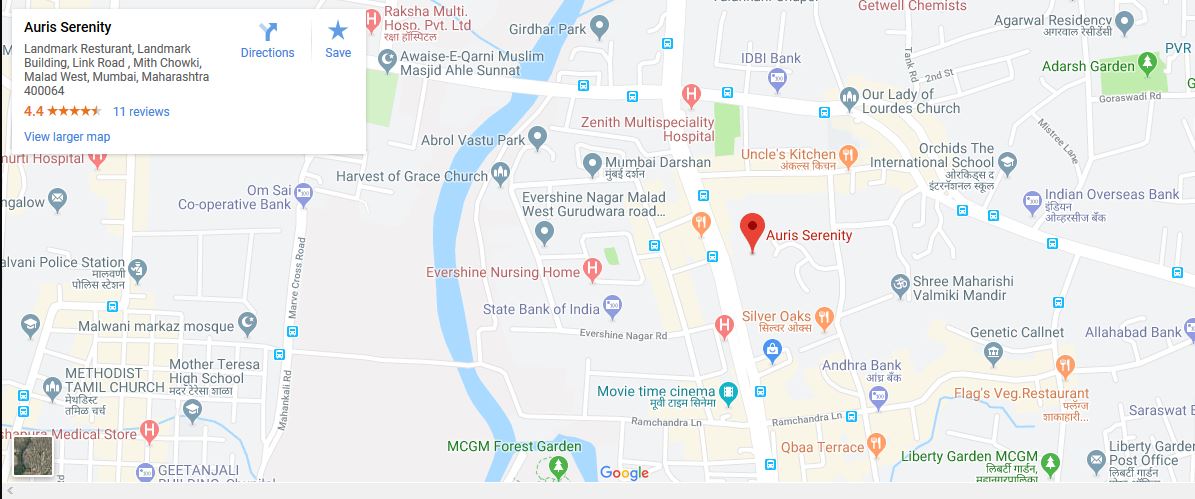 Sheth Auris Serenity 2 Location Map