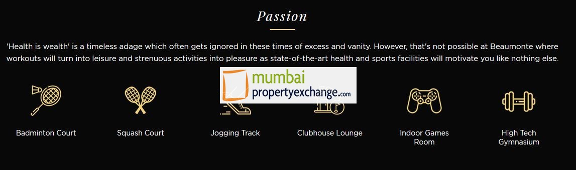 Sheth Beaumonte Passion Amenities