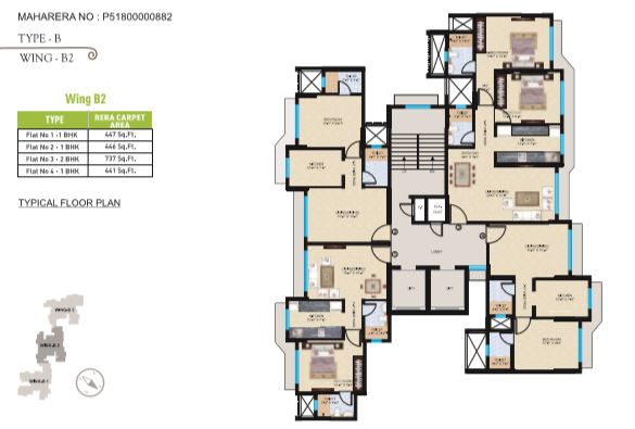 25046 Oth Sheth Midori Wing B2 Plan - Sheth Midori, Dahisar East