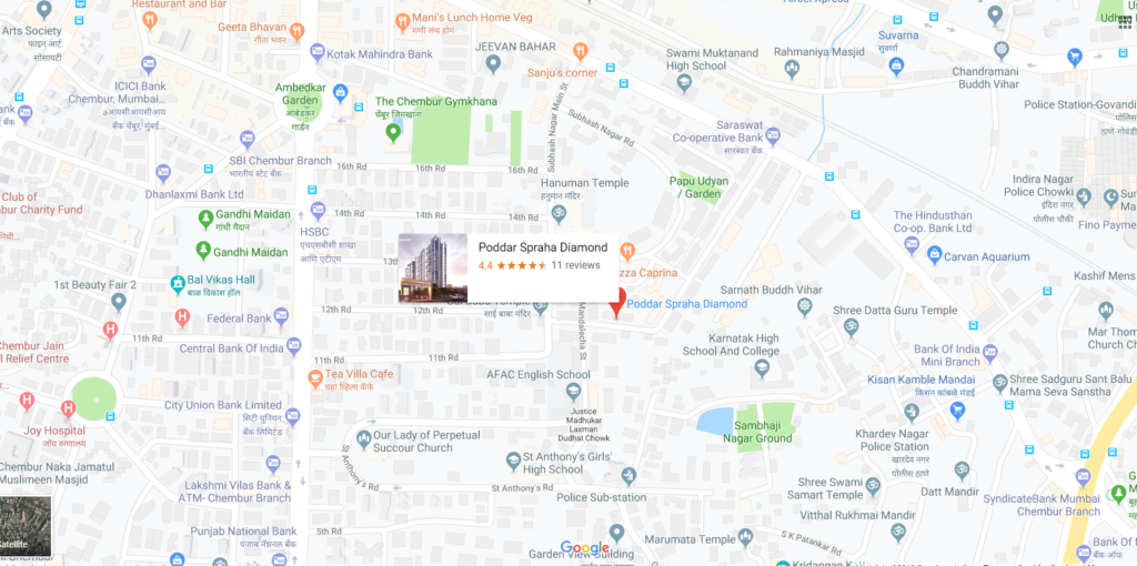 Poddar Sphara Diamond Location Map