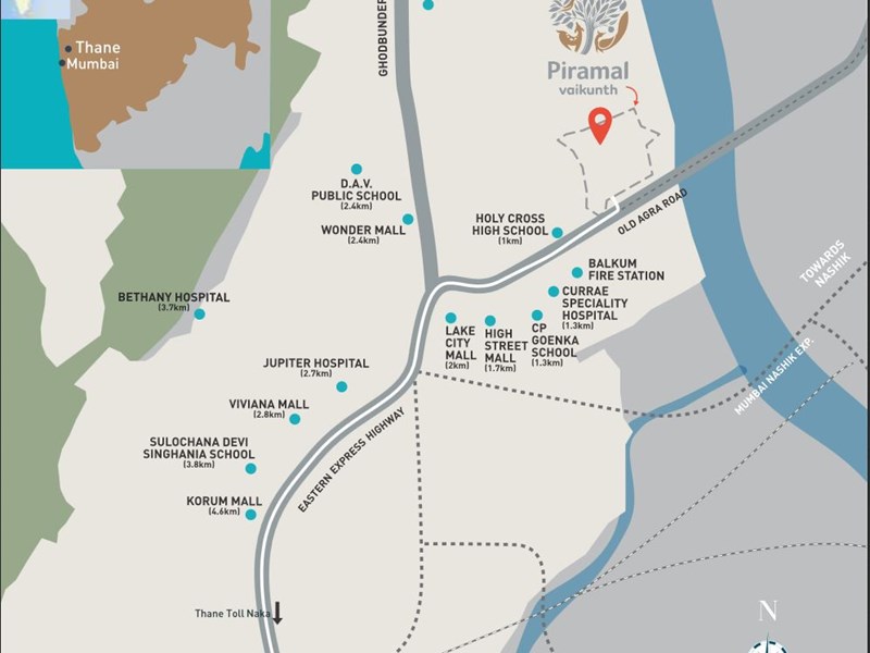 Piramal Vaikunth Location Map1