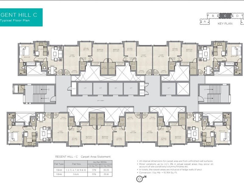 Regent Hill Wing C Typical Floor Plan