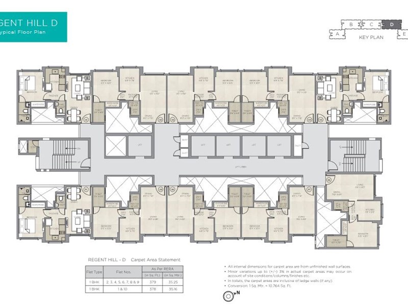 Regent Hill Wing D Typical Floor Plan