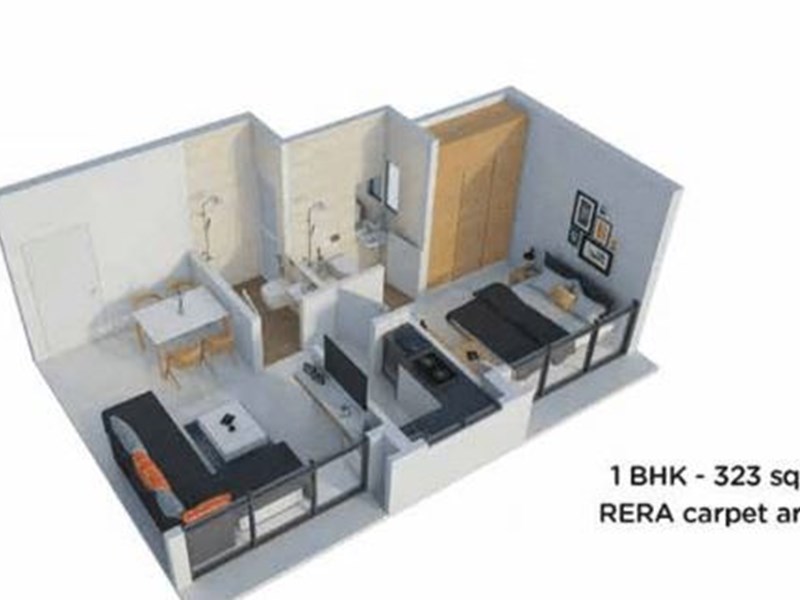 Neo Homes 1BHK layout