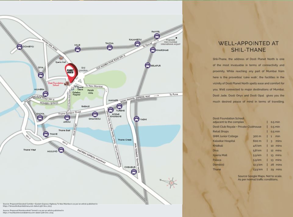 Dosti Planet North Connectivity