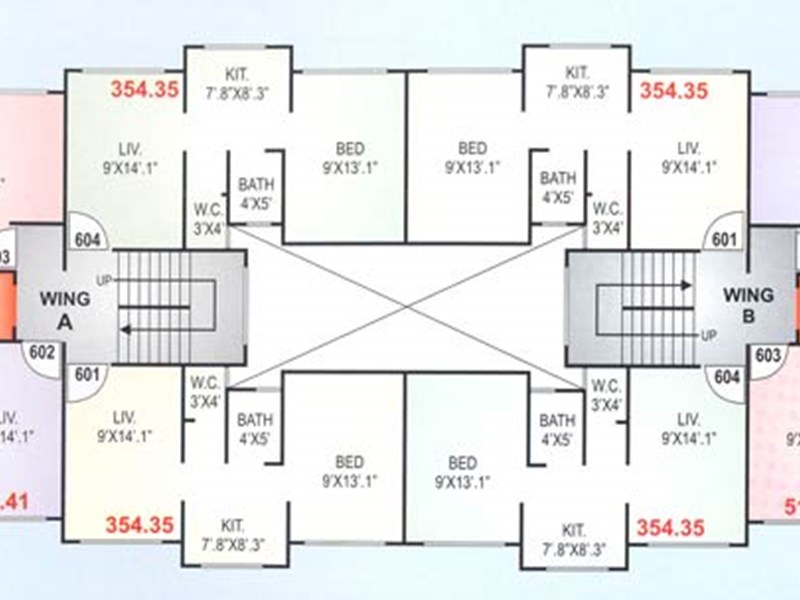 6th and 7th Floor Plan