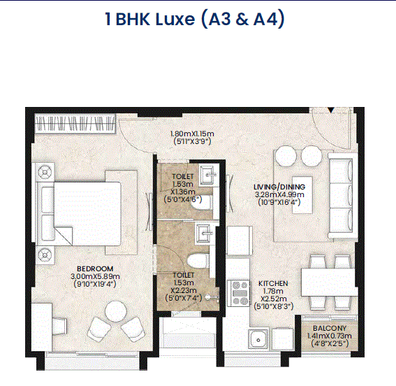 Mahindra Vicino 1BHK Luxe Type-1
