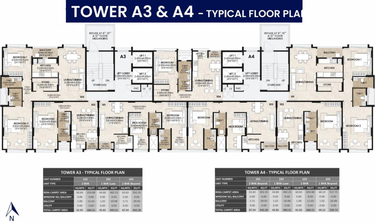 Mahindra Vicino Typical Floor Plan