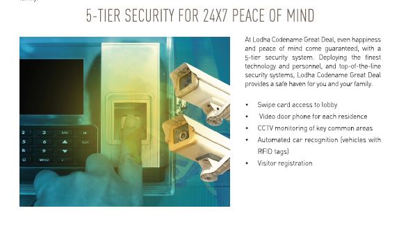 Lodha Codename Great Deal 5 Tier Security