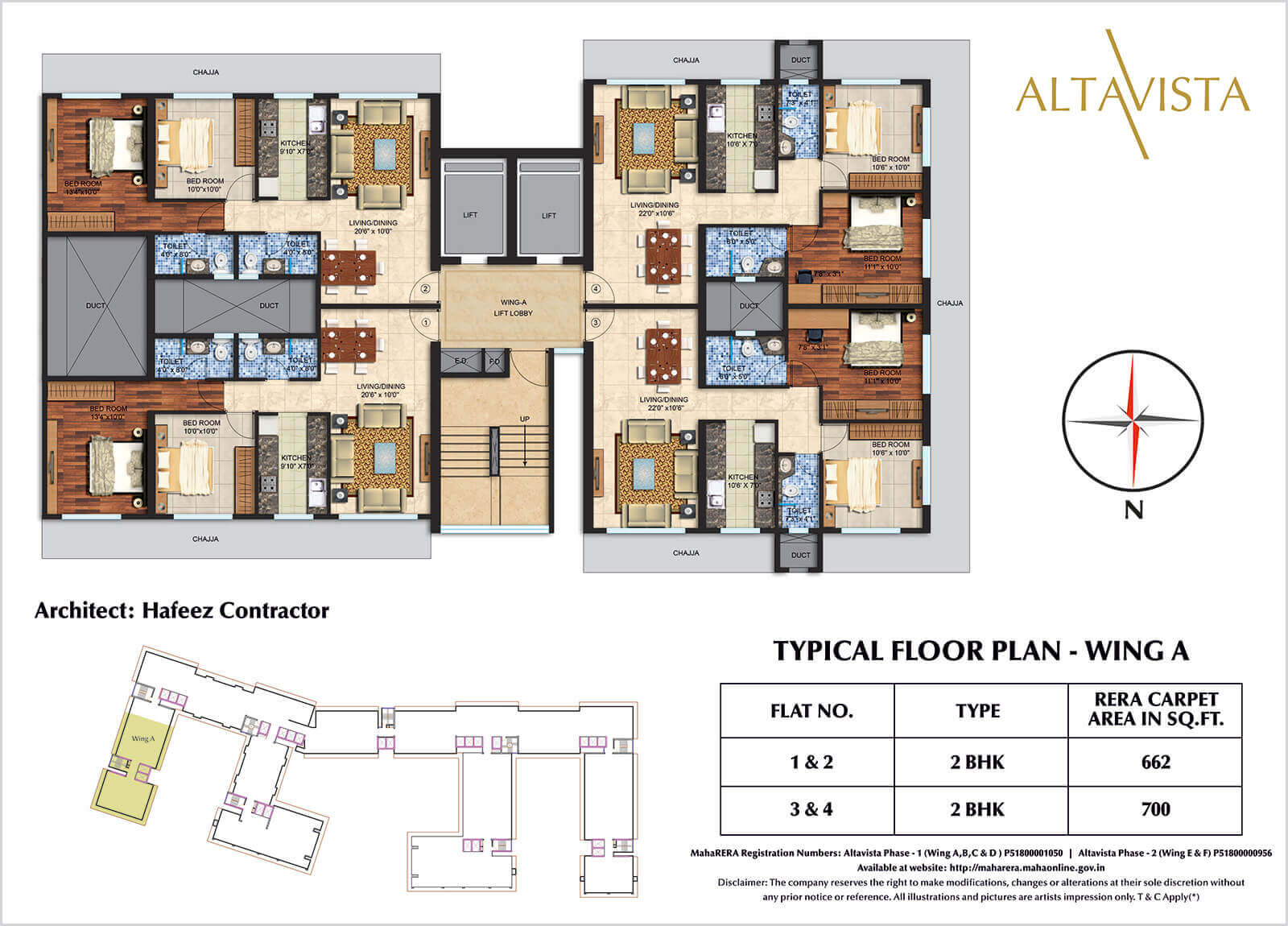 Spenta Alta Vista Typical Floor Plan Wing A