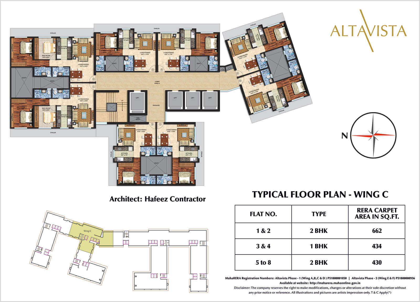 Spenta Alta Vista Typical Floor Plan Wing C
