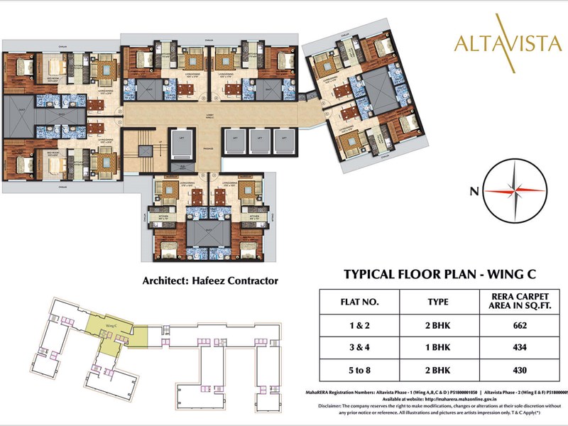 Spenta Alta Vista Typical Floor Plan Wing C