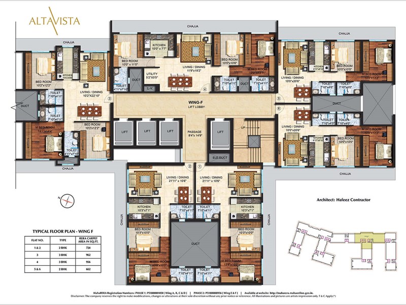 Spenta Alta Vista Typical Floor Plan Wing F