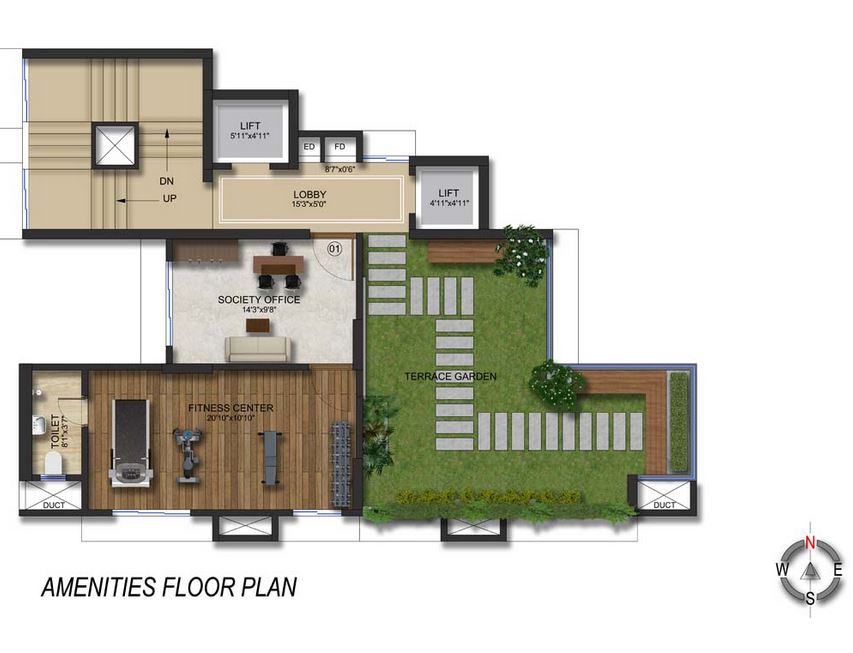 Romell Rhythm Amenities Floor Plan