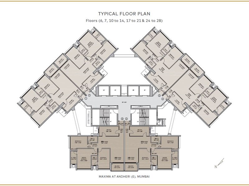 Oberoi Maxima Typical Floor Plan