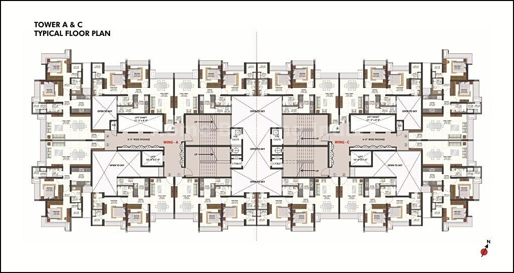 26105 Oth Omkar Ananta Typical Floor Plan - Omkar Ananta, Goregaon East