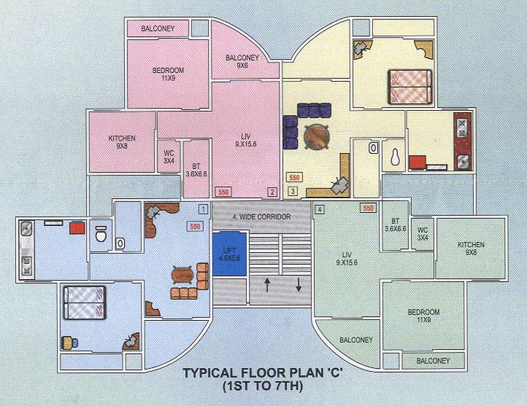 C Wing Floor Plan