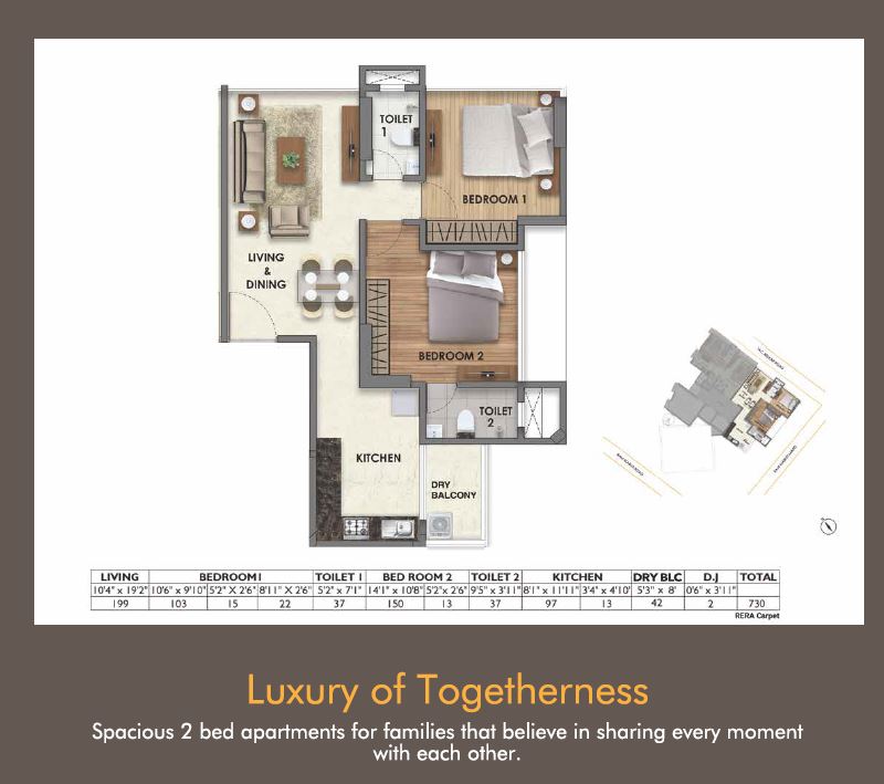 Laxmi Niwas 2BHK Plan