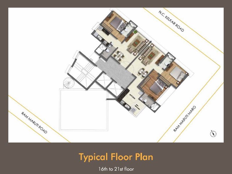 Laxmi Niwas Typical Floor Plan 16th-21st