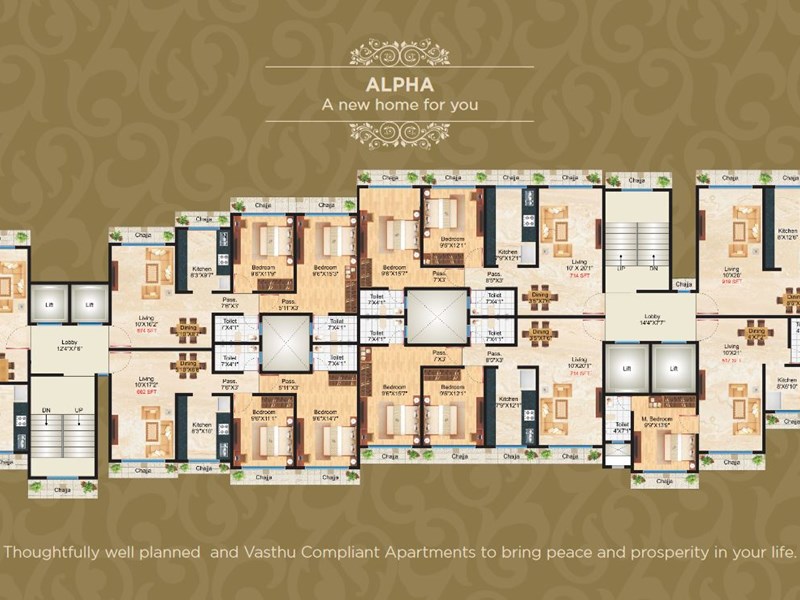 Alpha Residency Typical Floor Plan