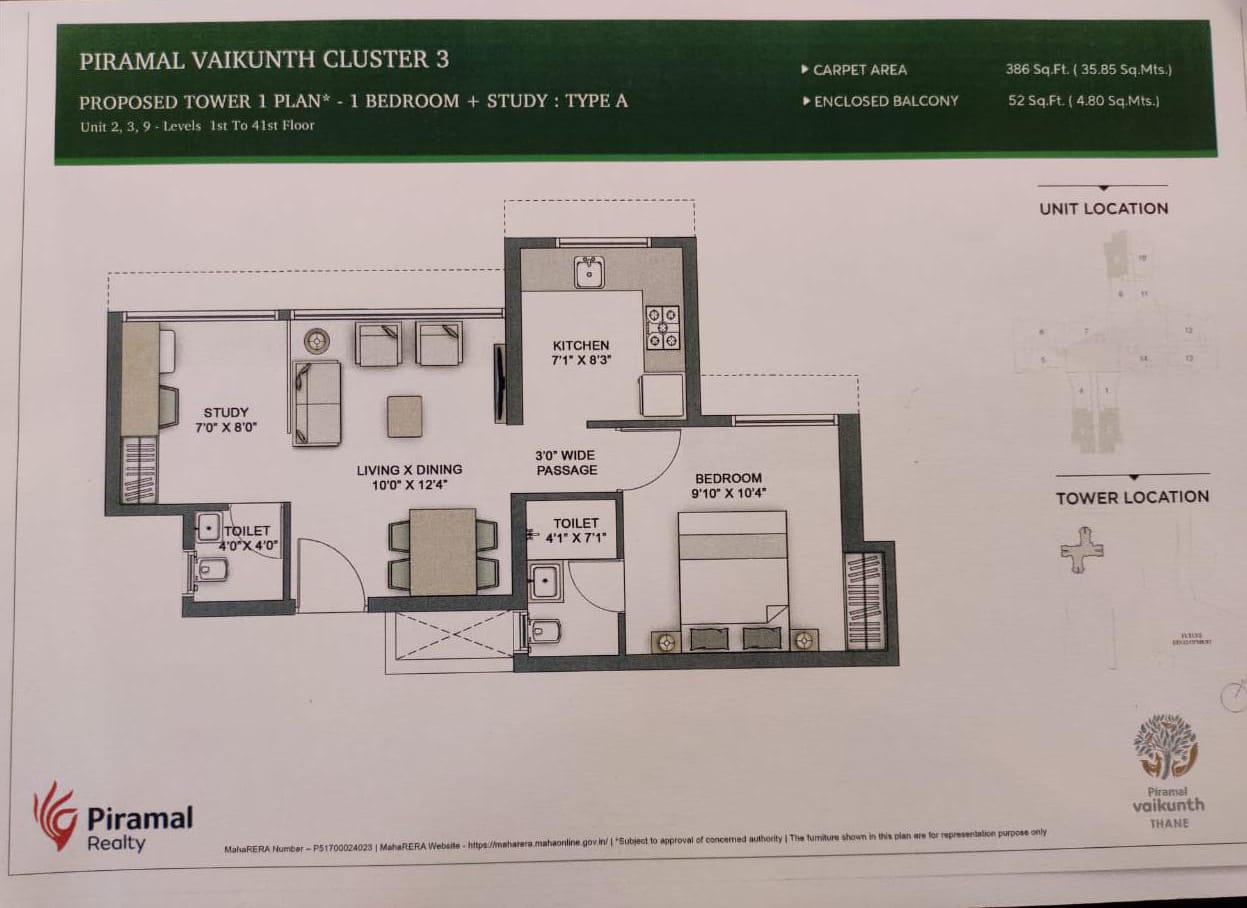 26176_oth_Piramal_Vaikunth_Cluster_3_T1_1.5BHK_Plan_Type_A