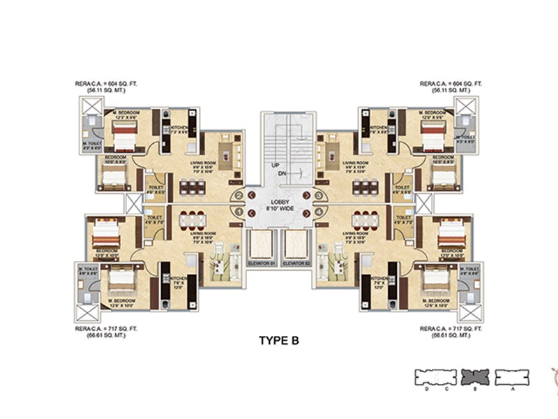 Aaradhya Nine Typical Floor Plan Type B