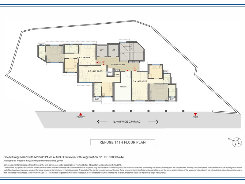 Bellevue 14th Refuge Floor plan