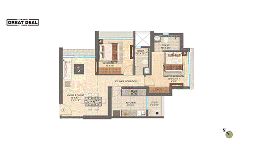 27198 Oth Lodha Vista 2BHK Standard Type 2 1  - Lodha Vista, Lower Parel