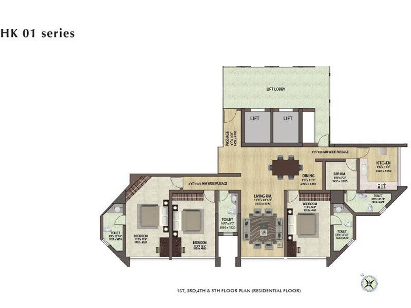 Crescent Tower 3BHK 01 Series