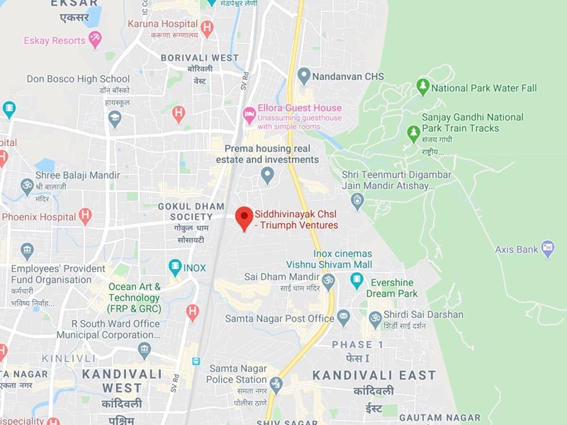 Siddhivinayak Location Map