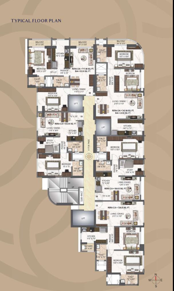 27221 Oth Passcode Incredible Typical Floor Plan - EL Signora, Andheri West