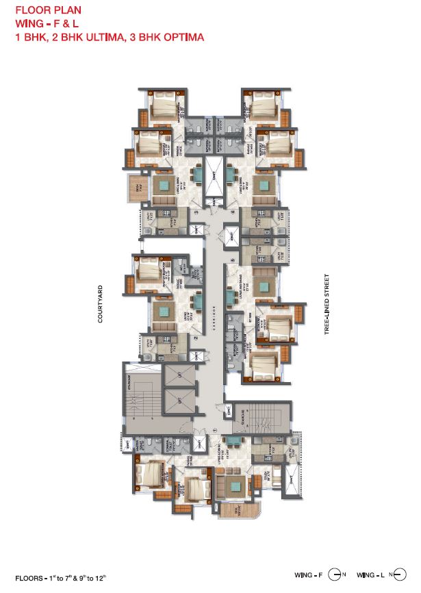 Codename Samrt Buy Typical floor Plan Wing B-D-E-G-I-K