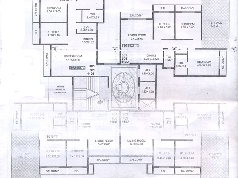 3rd,7th and 11th Floor Plan