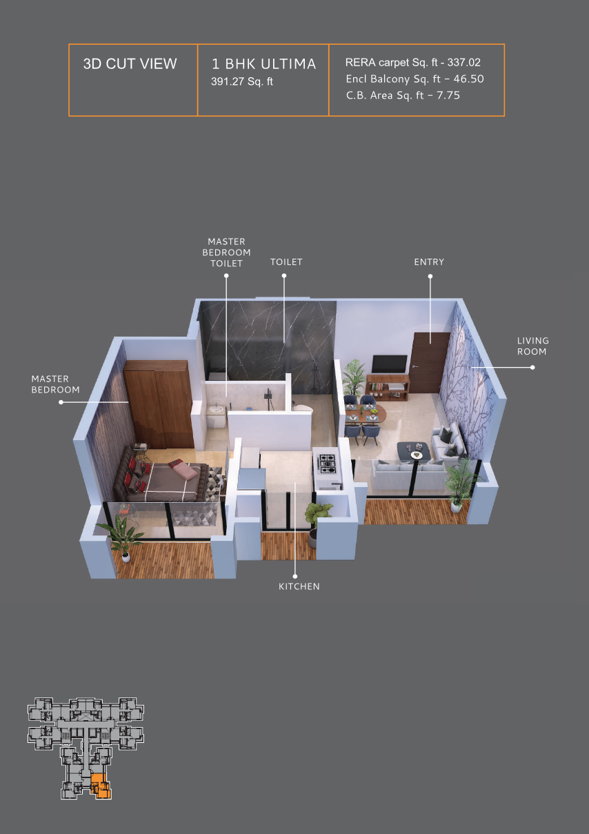 1 BHK Ultima