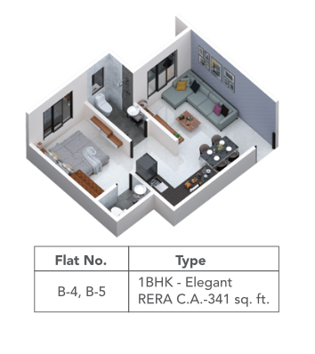 1 BHK Elegant
