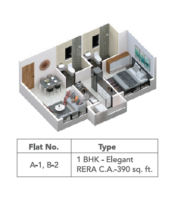 1 BHK Elegant
