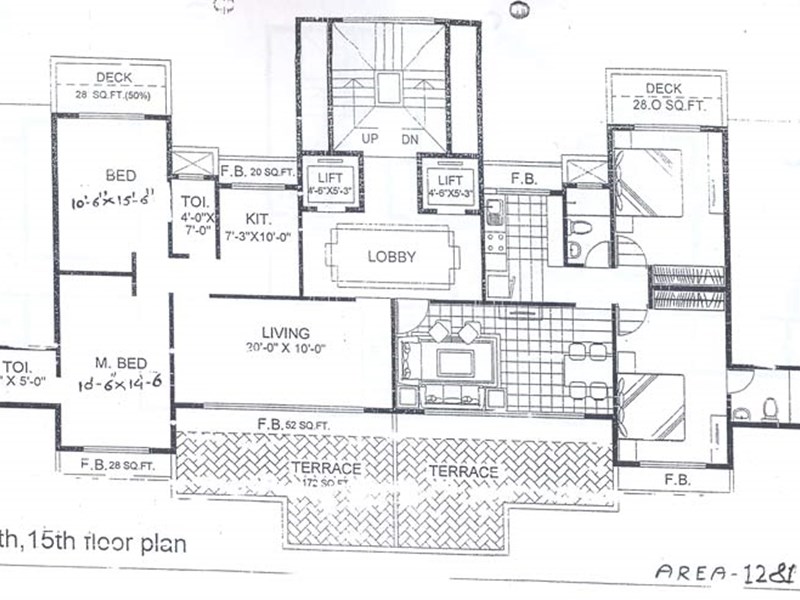 7th, 11th and 15th Floor Plan