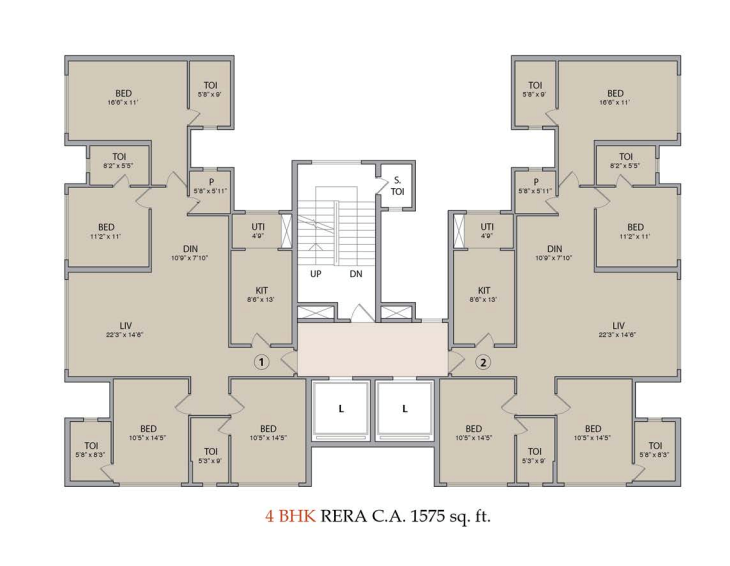 4BHK Floor Plan
