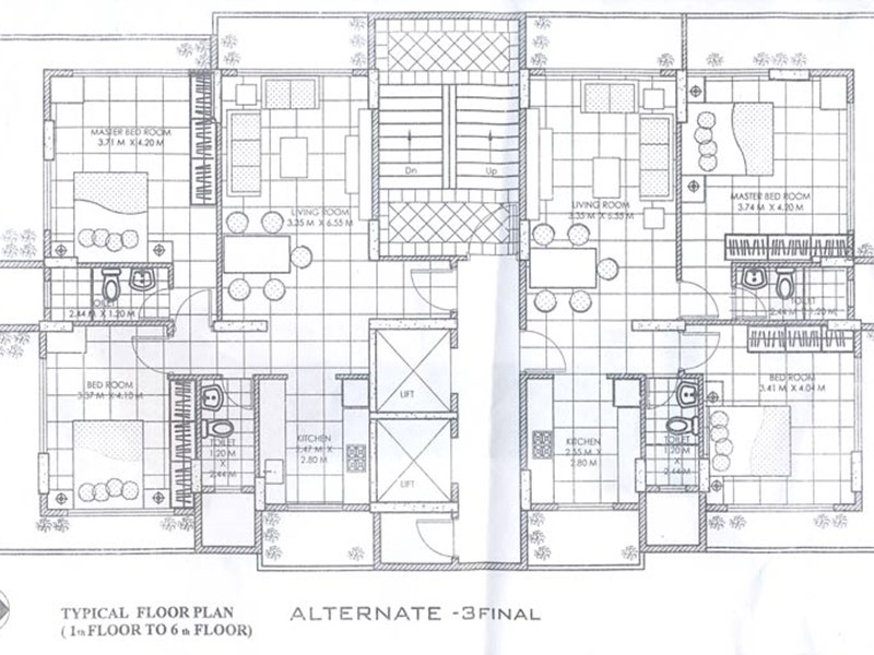 Floor Plan of 1st to 6th