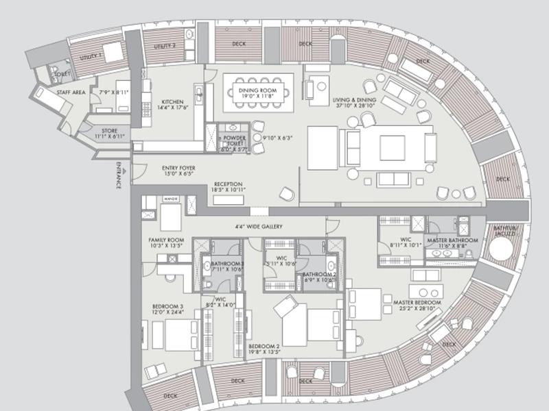 Floor Plan - East Villa