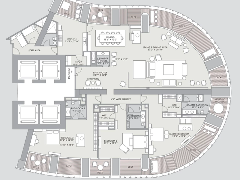 Floor Plan - West Villa