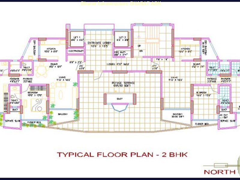 2 BHK Floor Plan