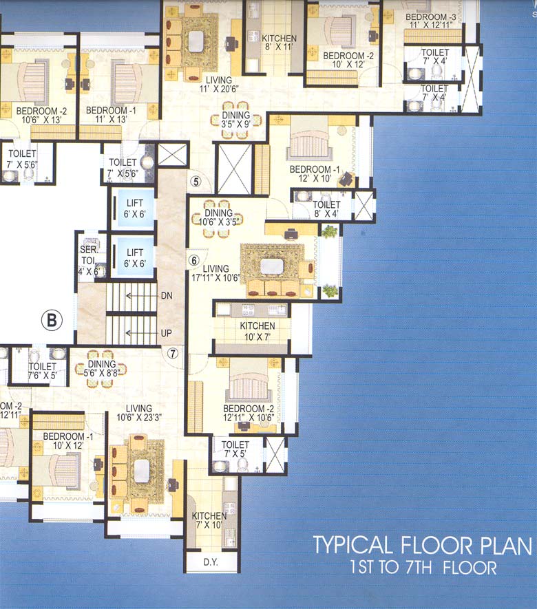 Flat on rent in Woodland Avenue, Andheri East