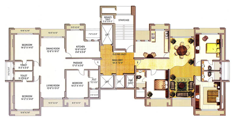 Flat on rent in Tivoli Court, Dadar West