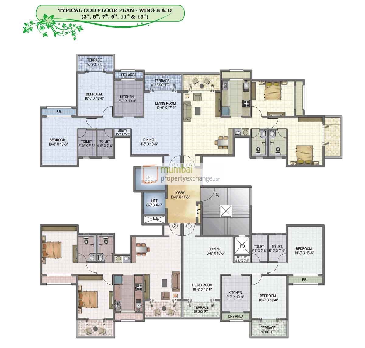 Typical Odd Floor Plan