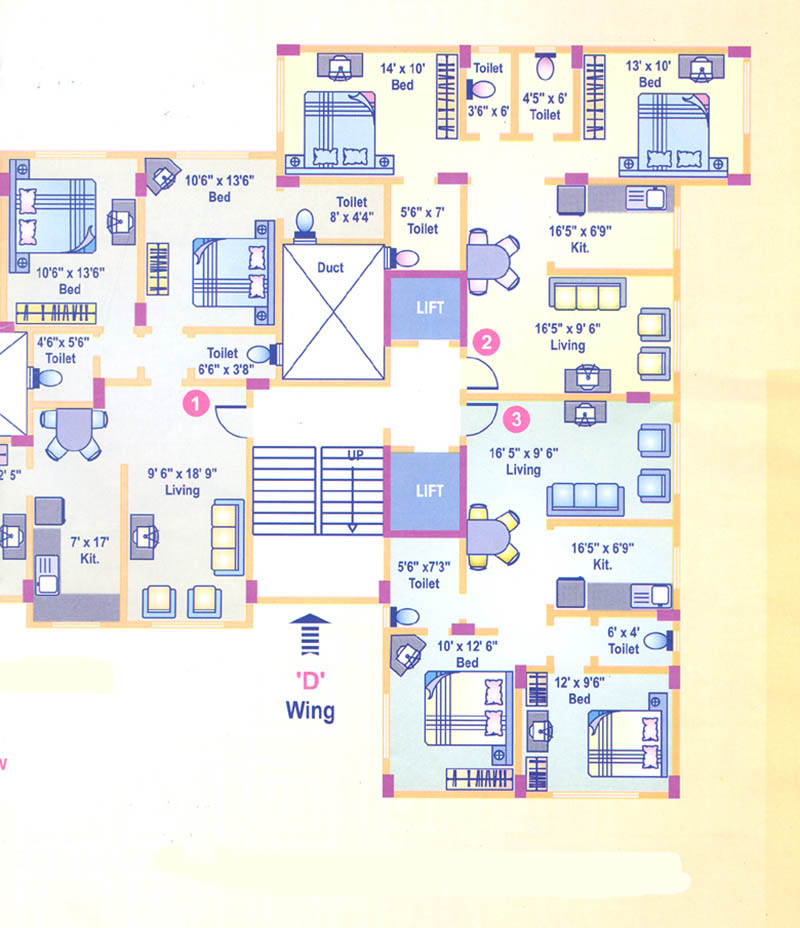 Flat on rent in Miraaj Residency, Malad West