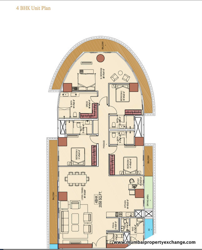 4 BHK Floor Plan